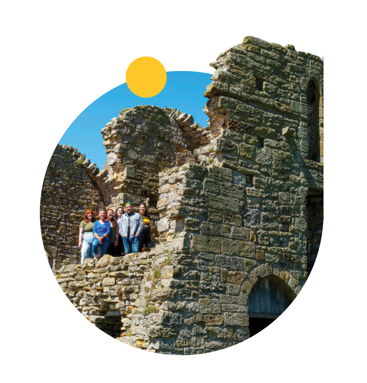 ASU students explore castle ruins in Scotland.