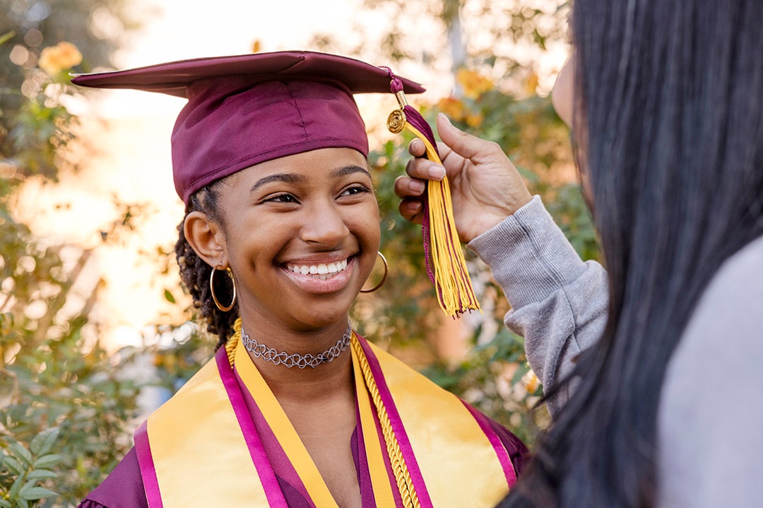  Alena McQuarter graduates with her undergraduate degree in biological sciences (biomedical sciences).