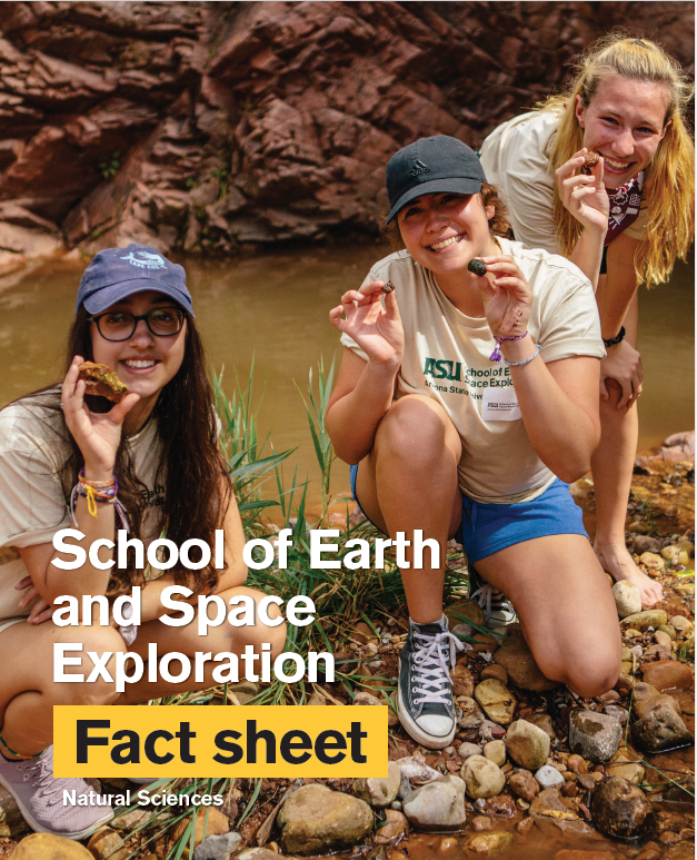 School of Earth and Space Exploration Fact Sheet cover. 