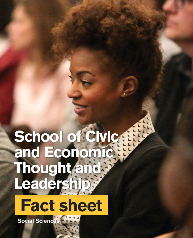 School of Civic and Economic Thought and Leadership Fact Sheet cover.