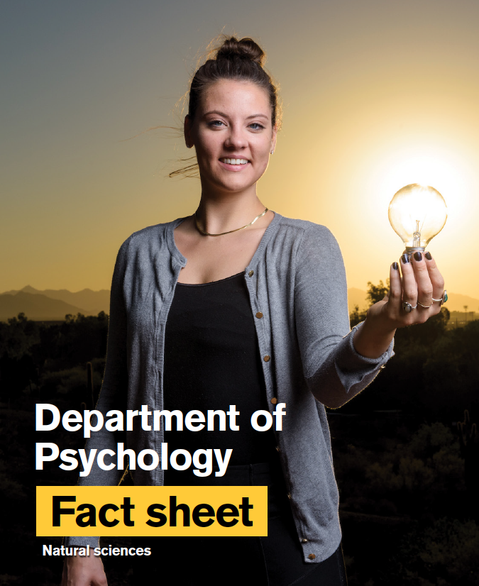 Department of Psychology fact sheet cover. 