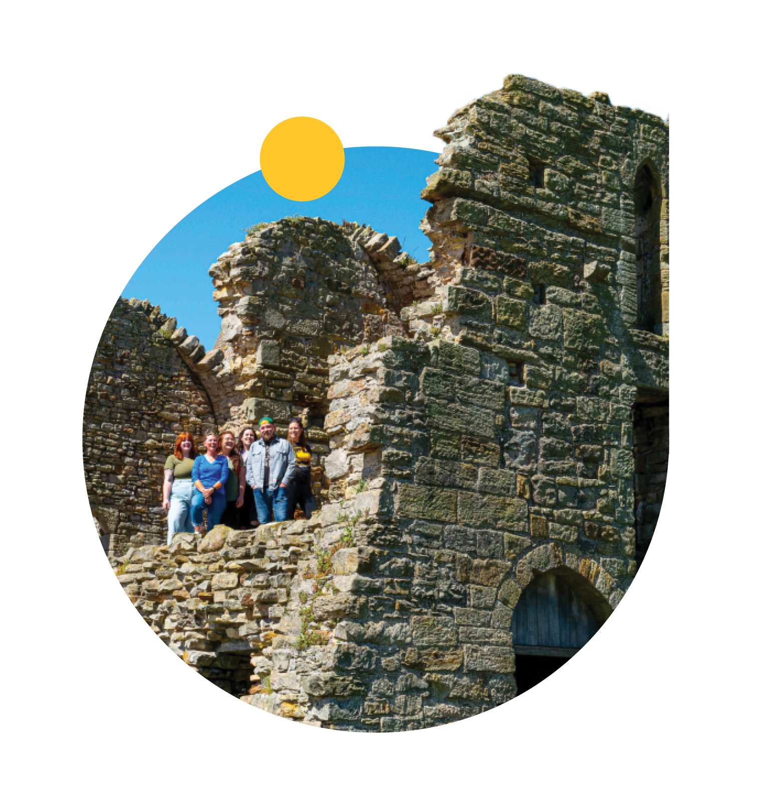 ASU students explore castle ruins in Scotland.