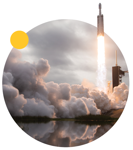 A SpaceX Falcon Heavy rocket with the Psyche spacecraft onboard is launched at NASA’s Kennedy Space Center.